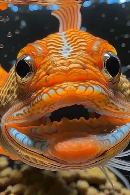 one fish with human smile