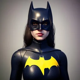 analog style,real cool girl portrait, simmetric eyes, ambient, batgirl make up outfit, ultra realistic photo, unreal engine --aspect ratio 1:1