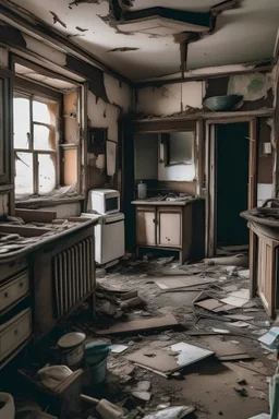 Zone abandonnée dans une maison