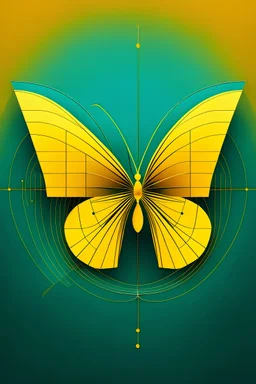 Make a corporate friendly logo of a butterfly using the golden ratio