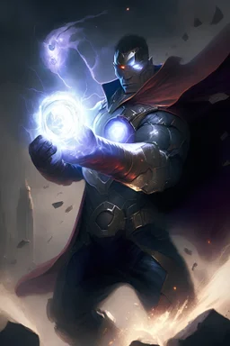 A hero with a iron hand and use magnatick as a super power