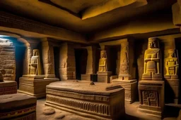 Tombs of kings of ancient civilization, many objects. pomp A huge splendor is the ancient Tomb of Kings in the depths of the earthTemple of the goddess Venus, where Amazon women guard the magnificent huge hall, some armed.
