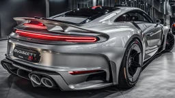 Bugatti chrion BRABUS ROCKET, rear view, desktop wallpaper, 4K, Cinematic