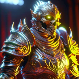 stylized horror knight with ornaments, epic, fantasy, intricate, hyper detailed, artstation, concept art, smooth, sharp focus, ray tracing, vibrant, photorealistic, textured, centered, 4k