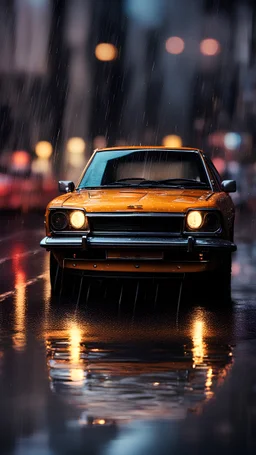 car,rain,reflections,4k,raytracing,night