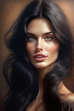 Beautiful brunette woman