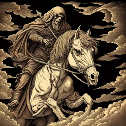 And I looked, and behold a pale horse: and his name that sat on him was Death, and Hell followed with him. And power was given unto them over the fourth part of the earth, to kill with sword, and with hunger, and with death, and with the beasts of the earth. — Revelation 6:8, King James Version