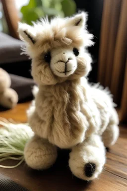 peluche de alpaca confeccionado con fibras de alpaca