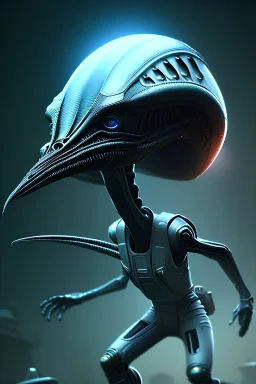 full length alien clean art NFT, blender 3d