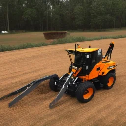 Make a Southern Trace with racked Skid Steer with mulching head attachment professional logo