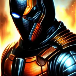 ultra detailed fullbody portrait of Deathstroke , extremely detailed digital painting, intrincate, extremely detailed face,crystal clear Big eyes, in the style of Boris Vallejo, mystical colors , perfectly centered image, perfect composition, rim light, beautiful lighting,8k, stunning scene, raytracing