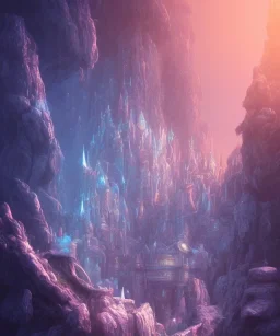 open book, the old castle stands in the mountain, magic portal, 3d rendering. Abstract futuristic neon background