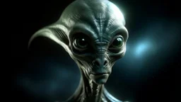 Portrait of a beautiful intelligent alien,
