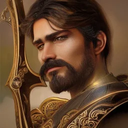 portrait,"Insanely detailed photograph of a male western mustachioed crossbowman", charo detailed, sequenced Sombrero, detailed held dagger, digital painting, artstation, concept art, smooth, sharp focus, illustration, art by artgerm and greg rutkowski and alphonse mucha, 8 k,fantasy, unreal engine