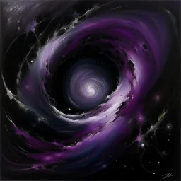 A blackish purple galactic nightmare painted by Guo Xi