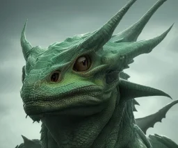 green dragon, dragon portrait, portrair, dragon head, dragon face, big eyes, fangs, dragon with horns, 8k resolution, high-quality, fine-detail, fantasy, incredibly detailed, ultra high resolution, 8k, complex 3d render, pixel