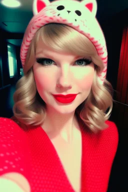 talor swift in hello kitty clothes