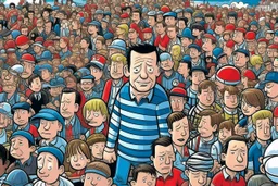 where's Wally but with elon musk big image city