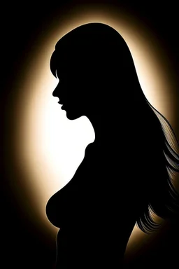 sensual silhouette of female body