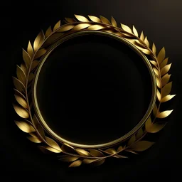 create me a thin golden portrait rim. with laurels.