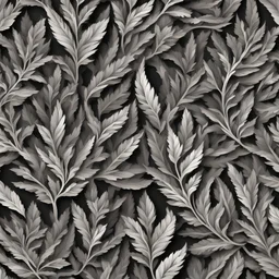 Monochromatic leave pattern, lynocut