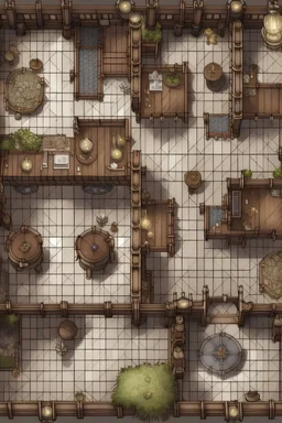 DND battle map, fancy restaurant