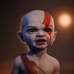 Cute baby video game god of war krotos, 8k resulation