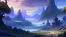 create a landscape alone background from league of legends full hd Light purple