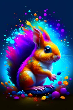 Beautiful fairy squirrel colorful art conceptual, amazing artwork, hyper-detailed, ultra maximalist quality, 12k, squirrel,squirrel,squirrel,squirrel,squirrel
