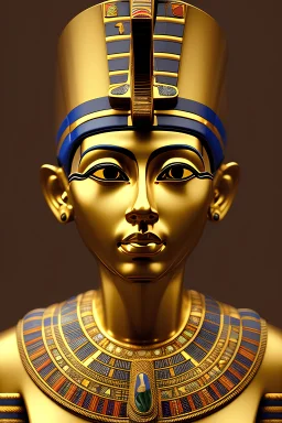 King Tutankhamun plays the guitar while Queen Nefertiti dances in front of him