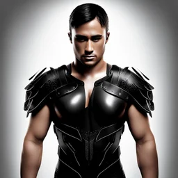 modern black liquid chest plate for men