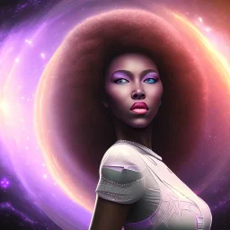 purple black hole in space bright stars time travel black lady