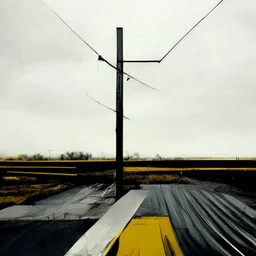 Minimal abstract oil paintings desolate 1960s carpark concrete fragments. Yellow road markings. style of Justin Mortimer and Phil Hale.