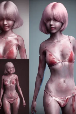 darkness body girl smile cute realistic blood