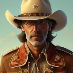 cowboy sherif face hat.intricate detail,.style by hayao miyazaki, by andrea bonelli,by Kilian Eng,by Ohrai,by milo manara, .