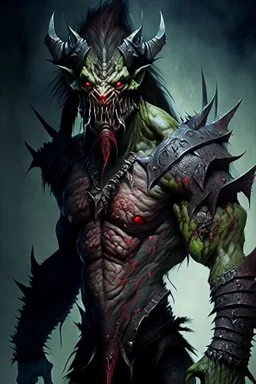 humanoid monster demon brutal beast lizard demon abomination barbarian warrior