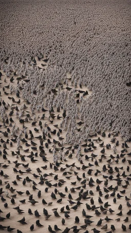 Many birds above the Kaaba