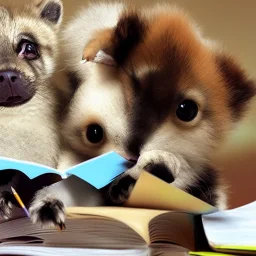 happy Animals studing