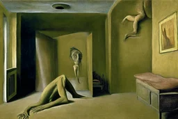 a chimera in a liminal room depicted by balthus