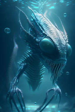 Alien aquatic , HD, octane render, 8k resolution