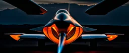 A national geographic award winning photograph of a military fighter jet station wagon elephant hybrid bilaterally symetrical designed by skunkworks, only one vehicle per image painted metallic orange traveling at a high rate of speed, jet intake off of front center of vehicle and jet exhaust out the rear with bright blue flame soviet retrofuturism, taken from drivers side front at a angle from up and to the rear