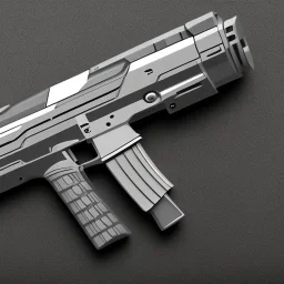 pistol, grey background