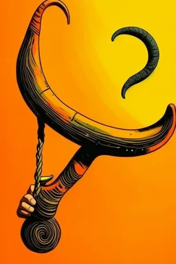 Vintage pop art style of a horn