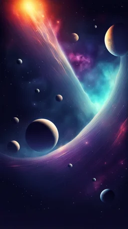 space background stylized. retrow