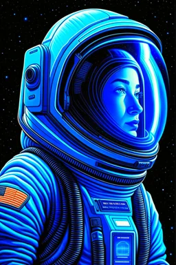 a close up of a smarthone in a space suit, jen bartel, portrait of smarthone, detailed smarthone, inspired by Tim Hildebrandt, futuristic smarthone, glowing spacesuit, sci-fi digital art illustration, stefan koidl inspired, in spacesuit, looking out into space, smarthone