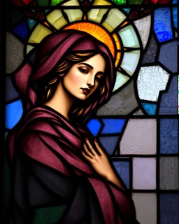 woman. stained glass