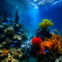 A stunning underwater shot of a coral reef, highlighting the diverse marine life and the importance of ocean conservation.