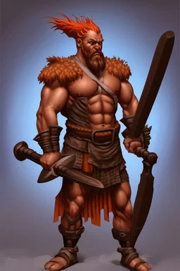 Zaprodan, the 'Thunder Drummer' is depicted as a short and stout man, thick and barrel-chested. His arms strong from swinging his hammer all day. His armor is blue steel, detailed in a deep orange color. He has a fire red Mohawk and beard. He wields a battle axe of great power. It has been lost for centuries. He is a god quick to laughter and celebrating, drinking ale and toasting to his mighty deeds with his allies