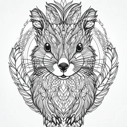 squirrel, front view, mandala, minimal lines, cartoon, white back ground color, real style, realistic, minimalistic, minimal black line art, line art, crisp line art, unique coloring sheet, outlined, outline, crisp, crisp line edges, illustration, thin lines, crisp clear lines, line art, clean line art, unique, 8k, amazing, masterpiece, no colors, no dark color, no black color, avoid thick black, minimalistic line edges, pure white back ground, image character full fit to page,