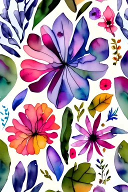 Armies,flower,plant,colourful,watercolor ,pattern,4k, no outlines, no lines